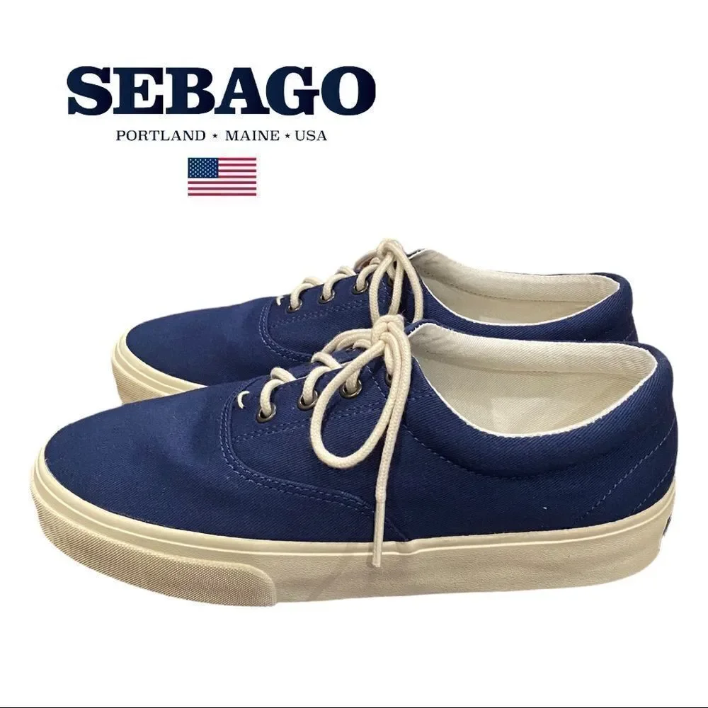NEW Sebago Docksides John Navy Blue Women's Sneakers 6.5